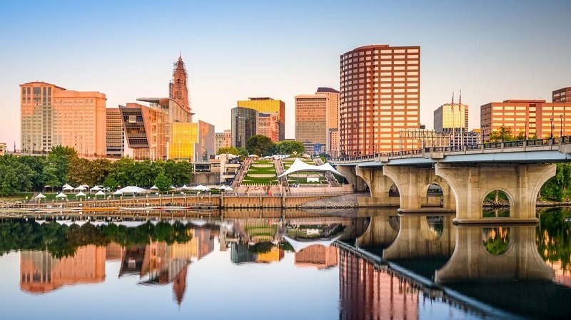 What is the 10 most visited place in Hartford